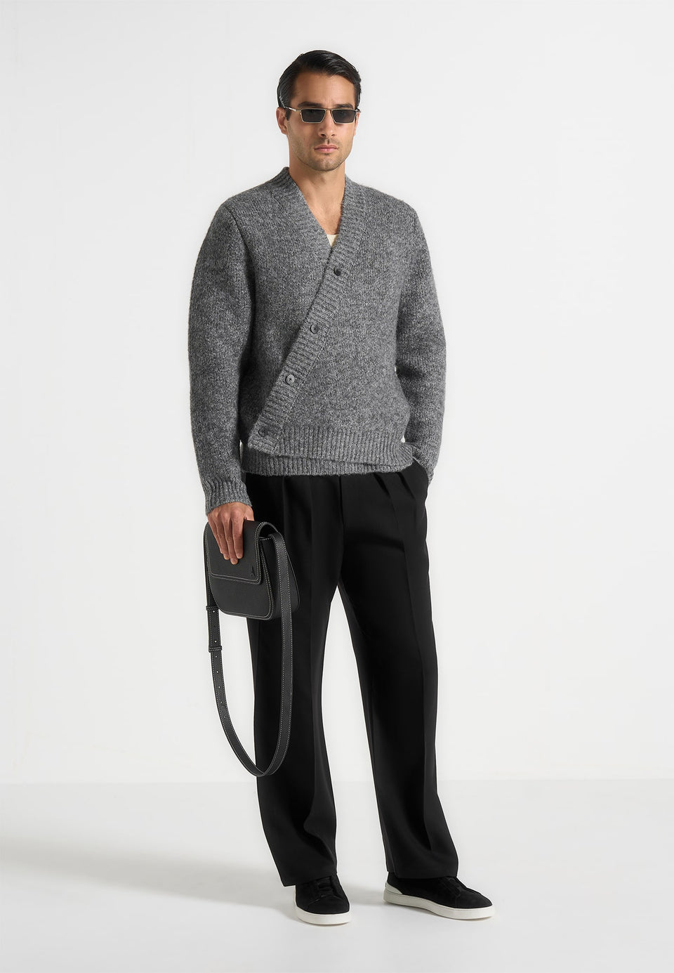 dani-unisex-asymmetric-brushed-knit-cardigan-grey