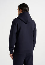 Drew - Neoprene Minimal Regular Fit Hoodie - Navy