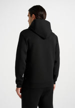 Drew - Neoprene Minimal Regular Fit Hoodie - Black