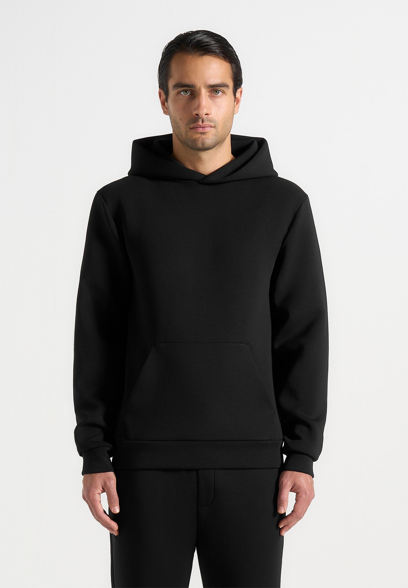 js007-neoprene-minimal-regular-fit-hoodie-black