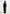Elora - Wool Blanket Stitch Belted Longline Coat - Black