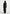 Jena - Wide Shoulder Wool Coat with Cinch Belt - Black