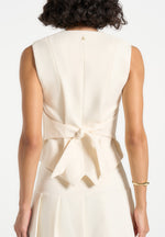 Christine - Tailored Cinch Waistcoat - Cream
