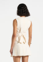 Christine - Tailored Cinch Waistcoat - Cream