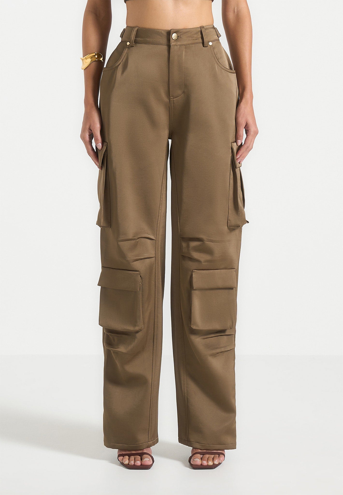 satin-high-waisted-cargo-pants-dark-olive