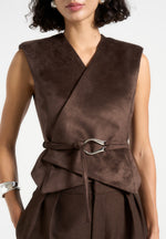 suede-wrap-waistcoat-with-belt-brown