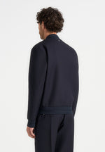 Savin - Pinstripe Bomber Jacket - Navy