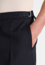 Joseph - Regular Fit Pinstripe Tailored Trousers - Navy