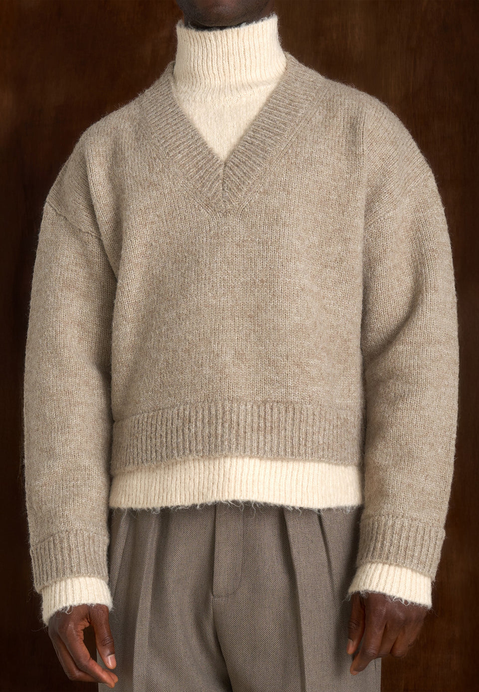 jacques-unisex-double-layer-v-neck-knit-jumper-beige-cream