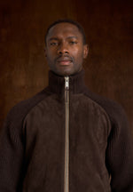 Rami - Suede & Knit Jacket - Brown