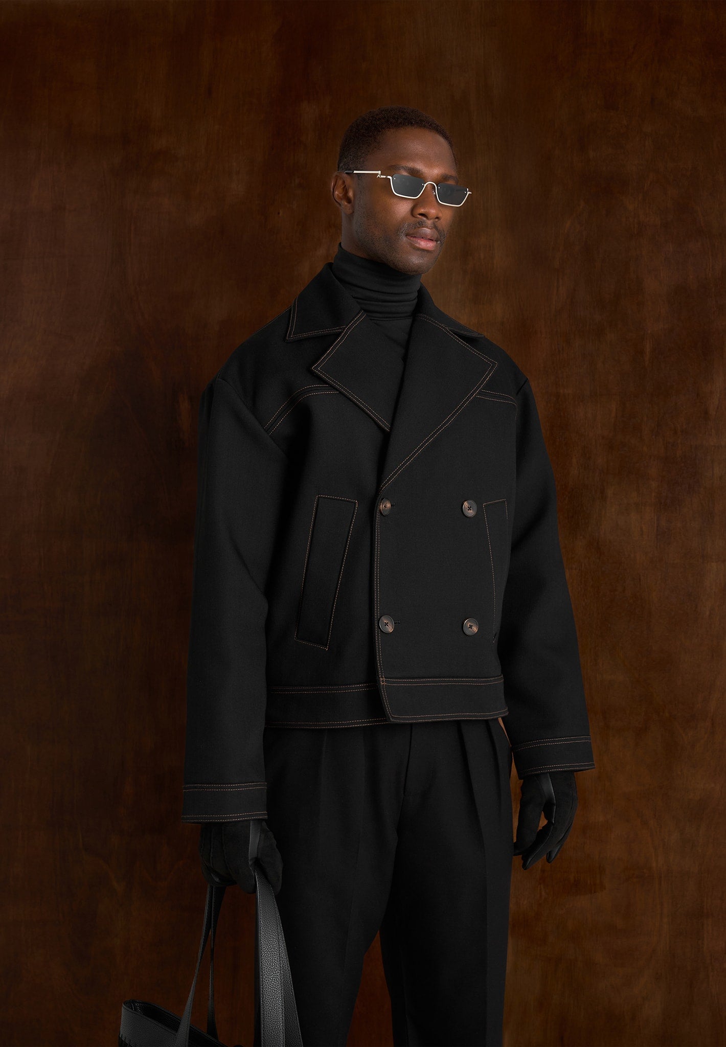 mika-unisex-tailored-double-breasted-jacket-with-contrast-stitch-black