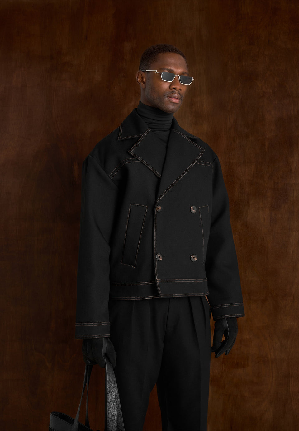 mika-unisex-tailored-double-breasted-jacket-with-contrast-stitch-black