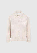 Leo - Pinstripe Overshirt - Beige