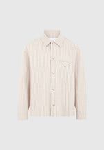 Leo - Pinstripe Overshirt - Beige