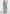 Anne - Denim High Waisted Boucle Cargo Pants - Mid Blue