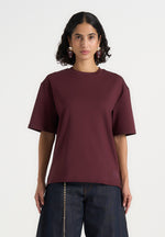 TS007 - Unisex Relaxed Fit Cotton T-Shirt - Wine Red