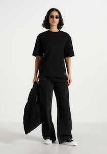 TS007 - Unisex Relaxed Fit Cotton T-Shirt - Black