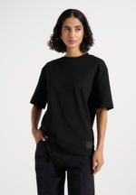 TS007 - Unisex Relaxed Fit Cotton T-Shirt - Black
