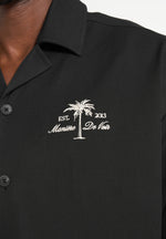 Alexis - Unisex Cote d'Azur Boxy Shirt - Black