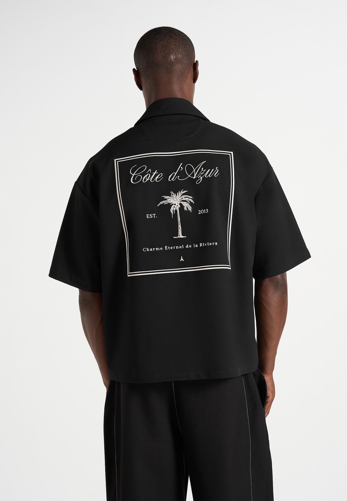 Alexis - Unisex Cote d'Azur Boxy Shirt - Black