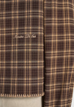 Blake - Unisex Whipstitch Check Shirt - Brown