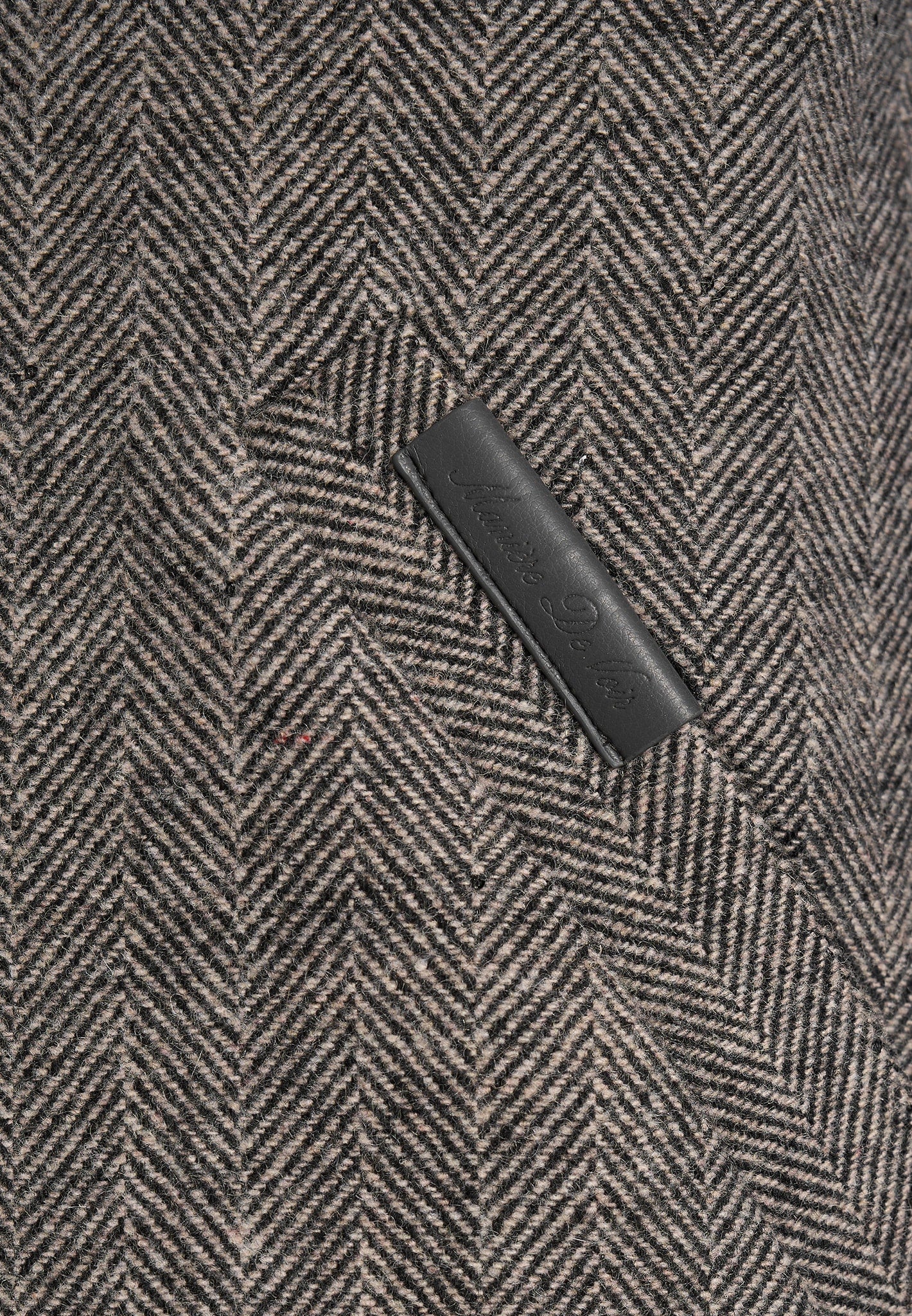 Levi - Herringbone Wool Zip Gilet - Grey