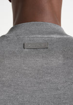 KW003 - Fitted Mock Neck Wool-Blend Jumper - Grey