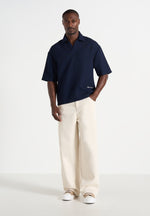 Joss - Boxy Signature Polo Shirt - Navy