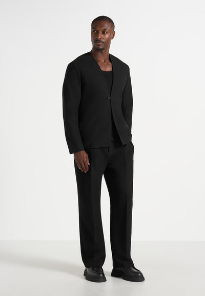 Axel - Minimal Kimono Wool-Blend Blazer - Black