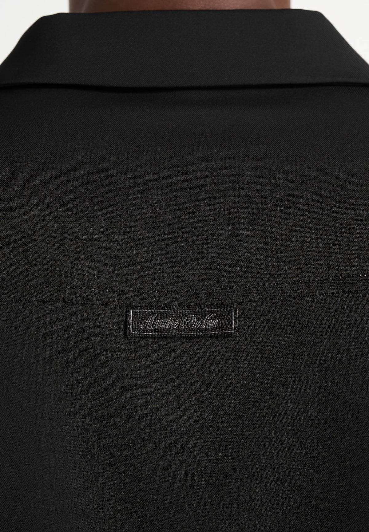 Valen - Applique Detail Long Sleeve Shirt - Black