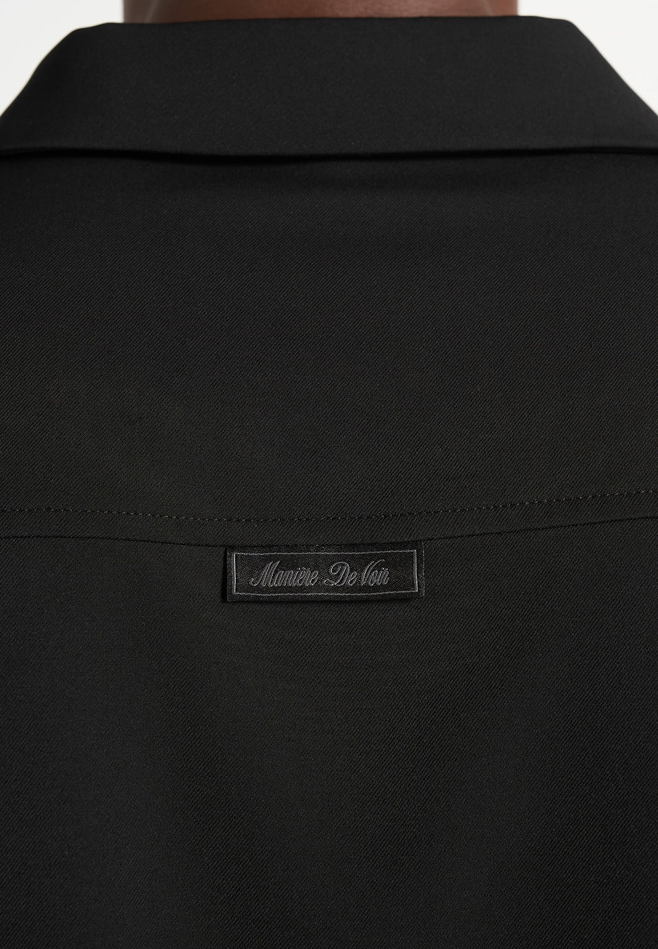 Valen - Applique Detail Long Sleeve Shirt - Black