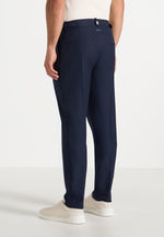 Hubert - Slim Fit Tailored Trousers - Navy