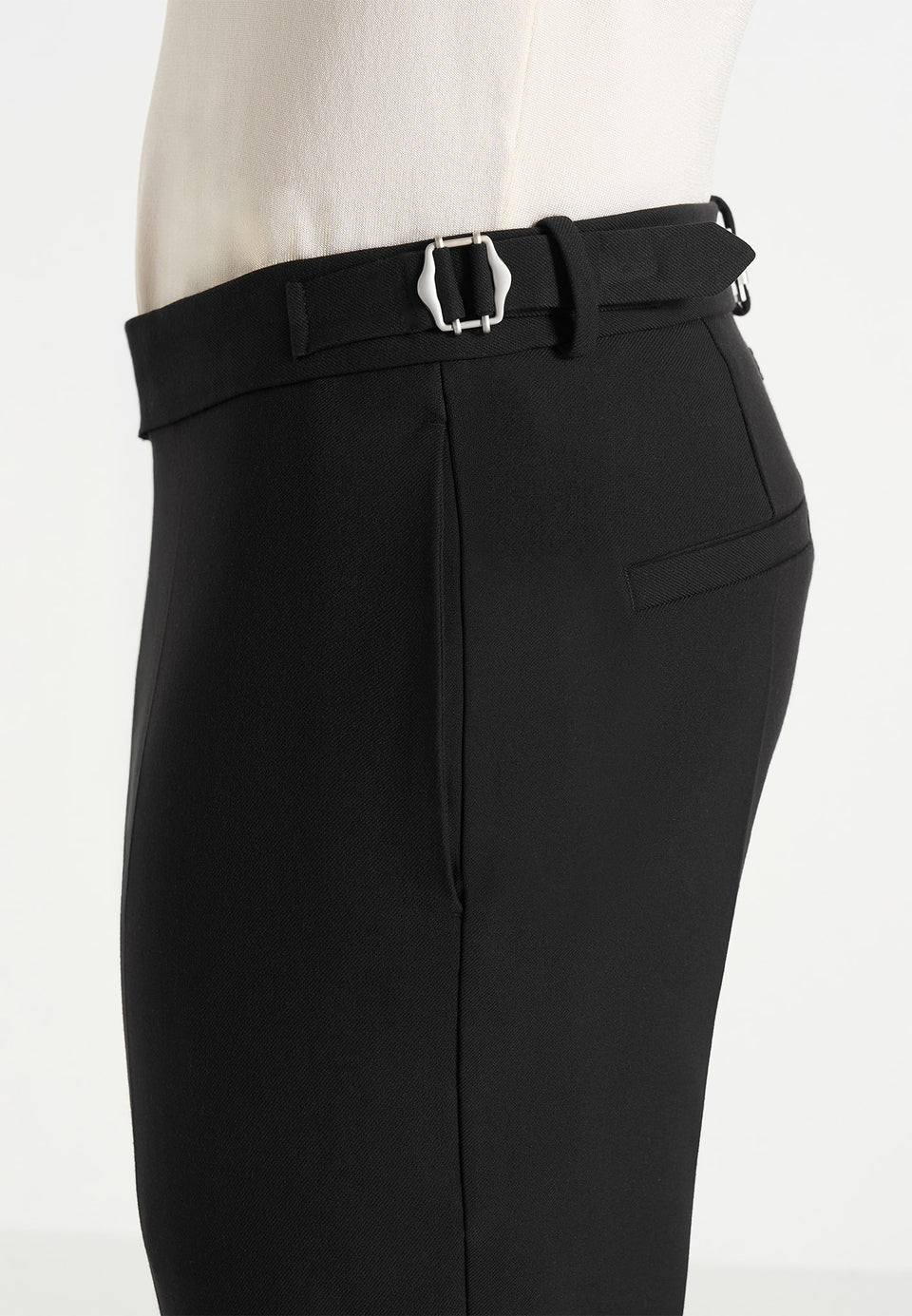 Hubert - Slim Fit Tailored Trousers - Black