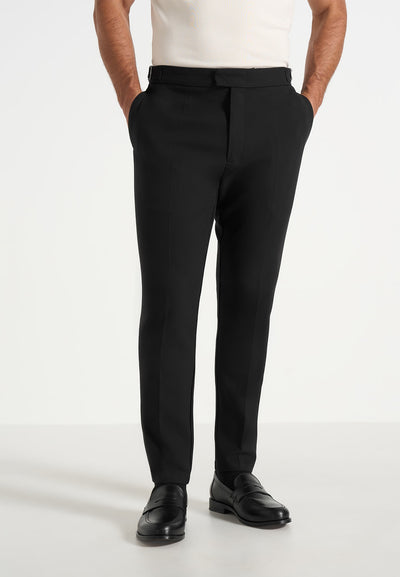 Hubert - Slim Fit Tailored Trousers - Black