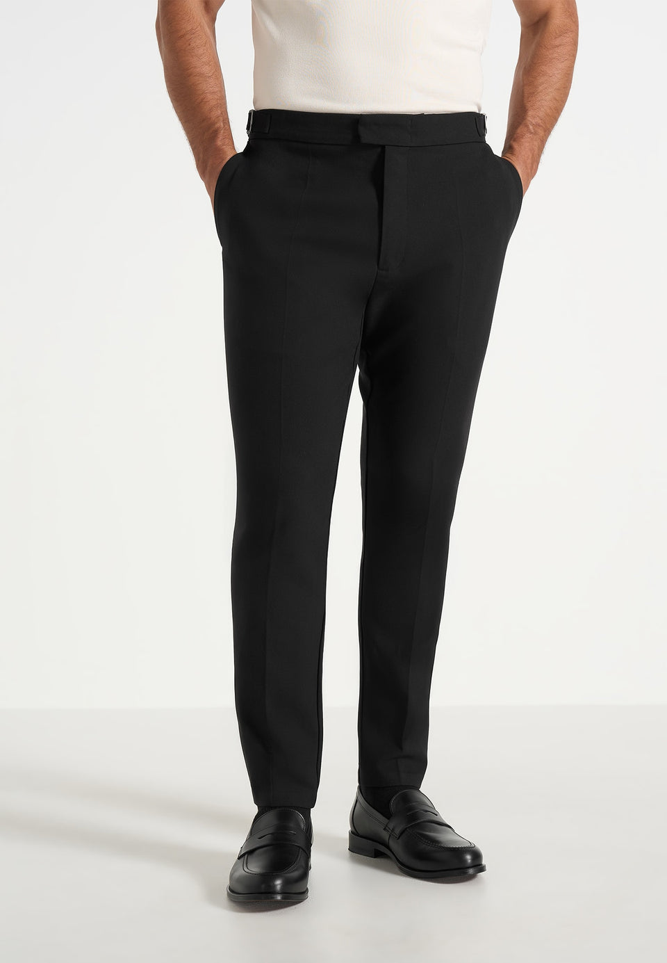 Hubert - Slim Fit Tailored Trousers - Black