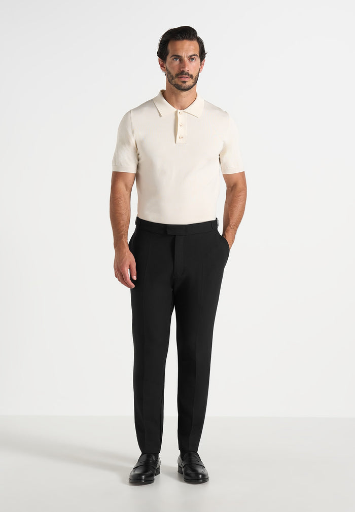 Hubert - Slim Fit Tailored Trousers - Black