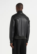 Arman - Leather Bomber Jacket - Black
