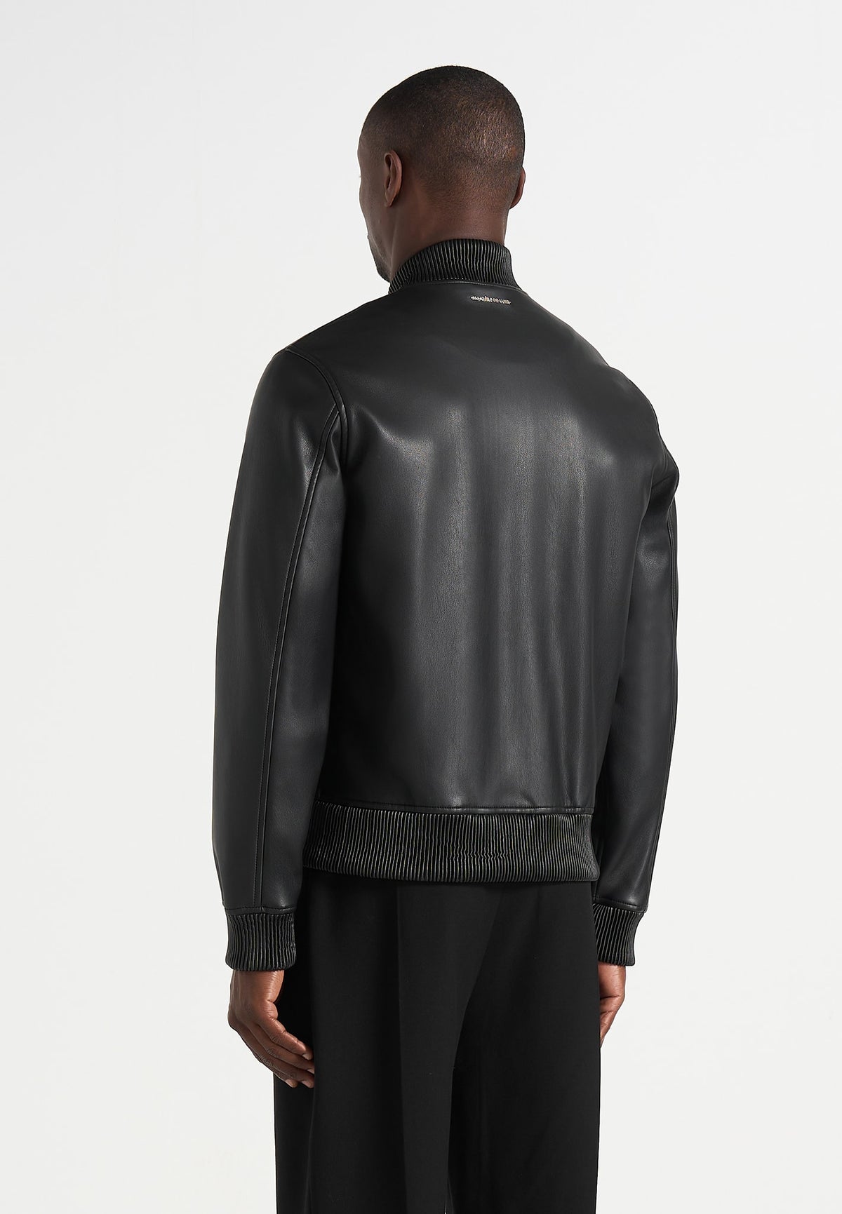 Arman - Leather Bomber Jacket - Black