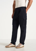 Twill Cargo Regular Fit Pants - Navy