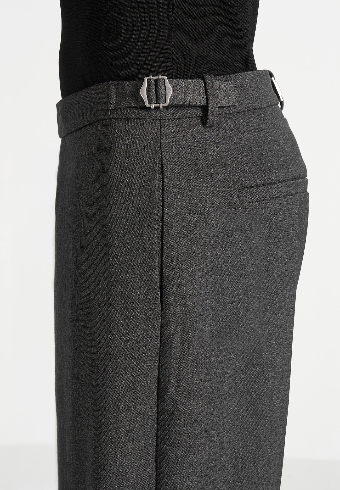 Boris - Tailored Button Cuff Trousers - Grey