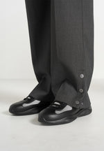 Boris - Tailored Button Cuff Trousers - Grey
