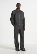 Boris - Tailored Button Cuff Trousers - Grey