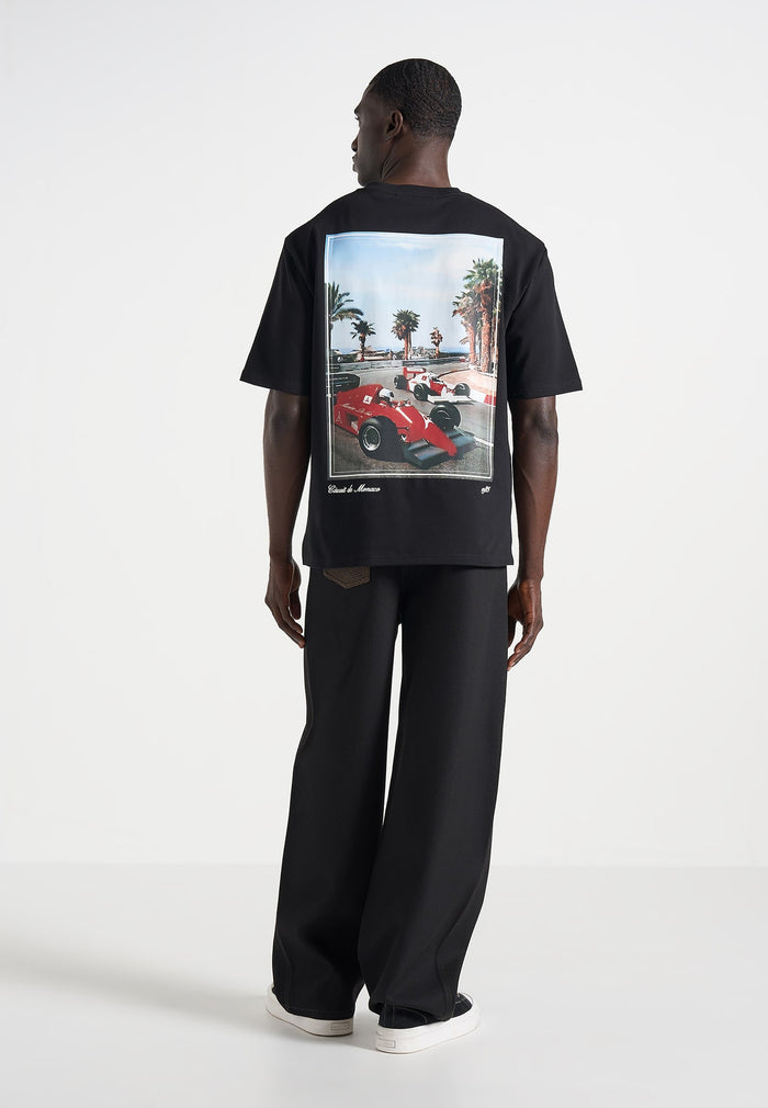 Kian - Circuit De Monaco Cotton T-Shirt - Black
