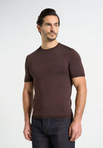 Ellis - Luxe Knitted T-Shirt - Brown