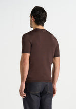 Ellis - Luxe Knitted T-Shirt - Brown