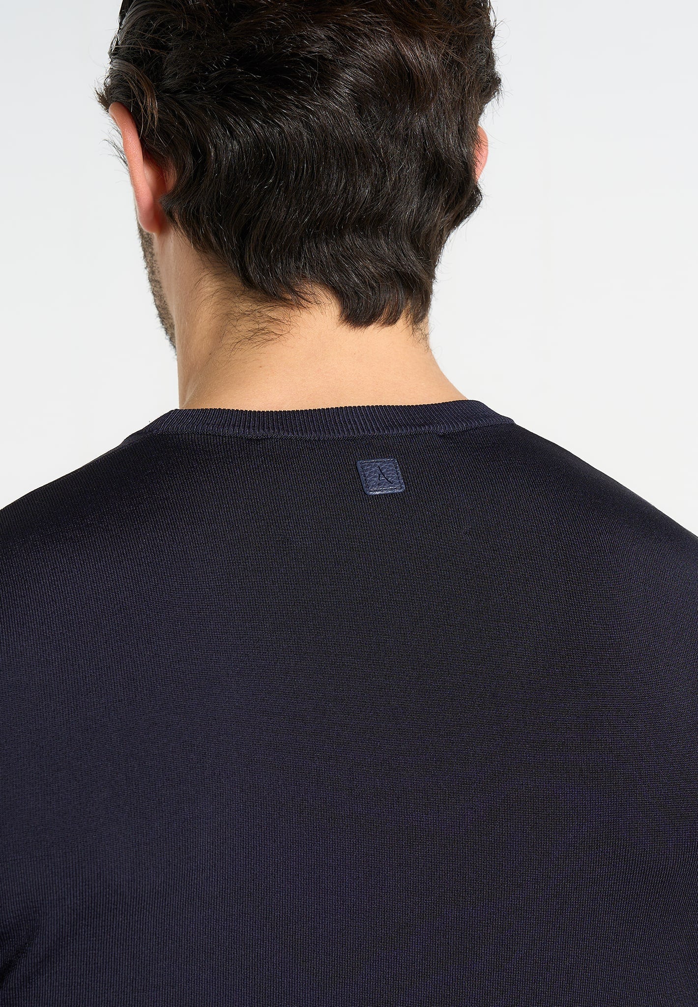 Ellis - Luxe Knitted T-Shirt - Navy