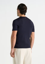 Ellis - Luxe Knitted T-Shirt - Navy