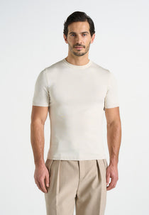 Ellis - Luxe Knitted T-Shirt - Cream