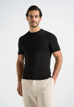 Ellis - Luxe Knitted T-Shirt - Black