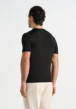 Ellis - Luxe Knitted T-Shirt - Black